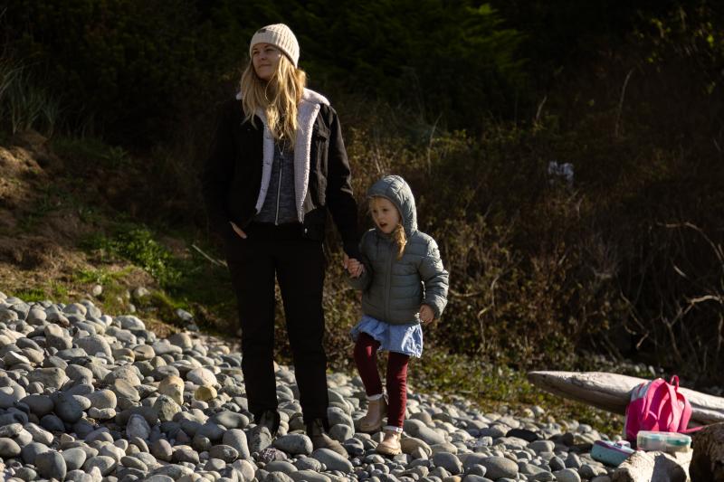 Picture of an educator with a young child. 