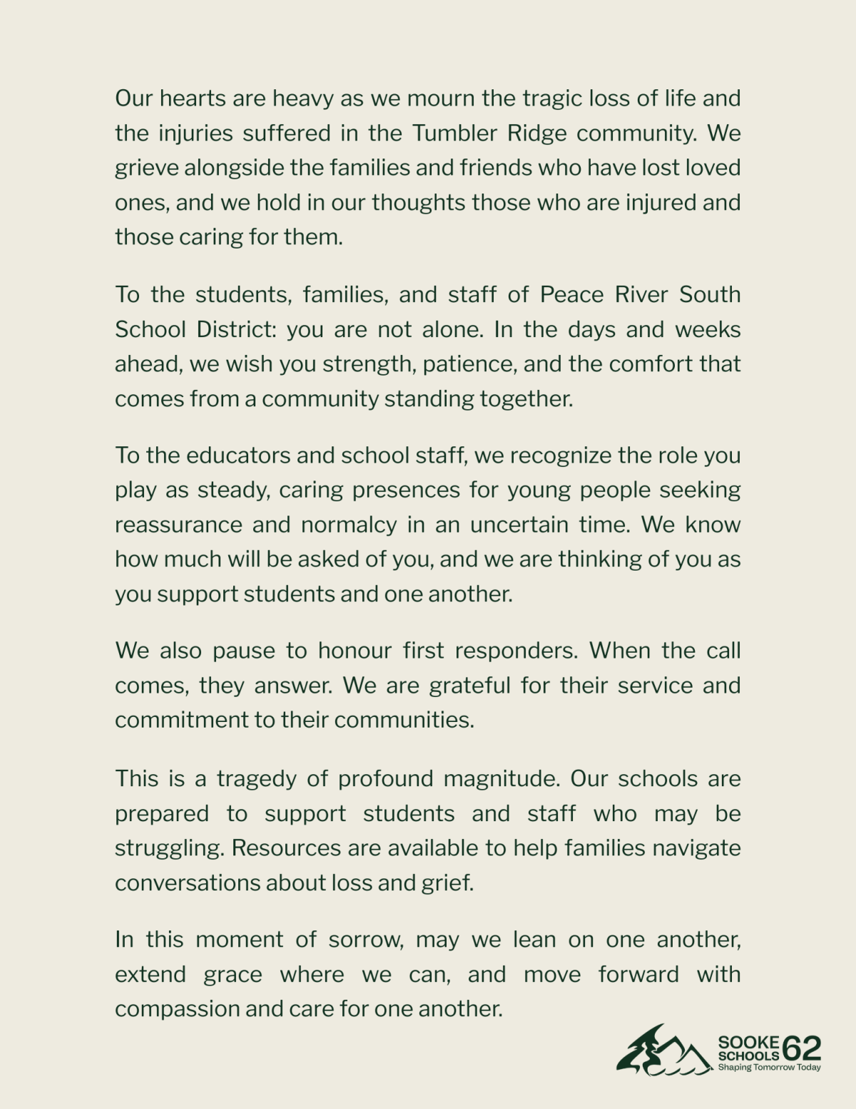 Picture of a statement.