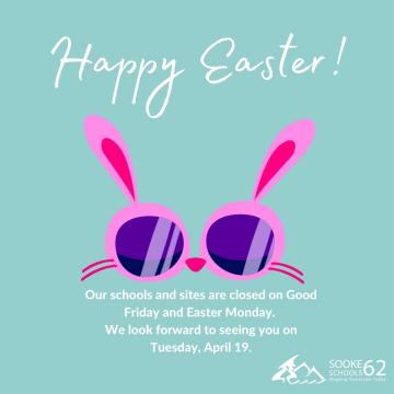 picture of sunglasses with bunny ears and text