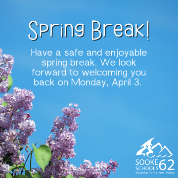 Picture of lilacs and text.