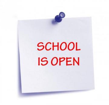 school is open sign